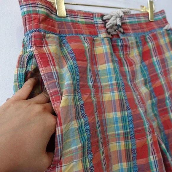 Polo Ralph Lauren Shorts Small Plaid Swim Trunks Tartan Stewart Board Madras - Picture 7 of 13